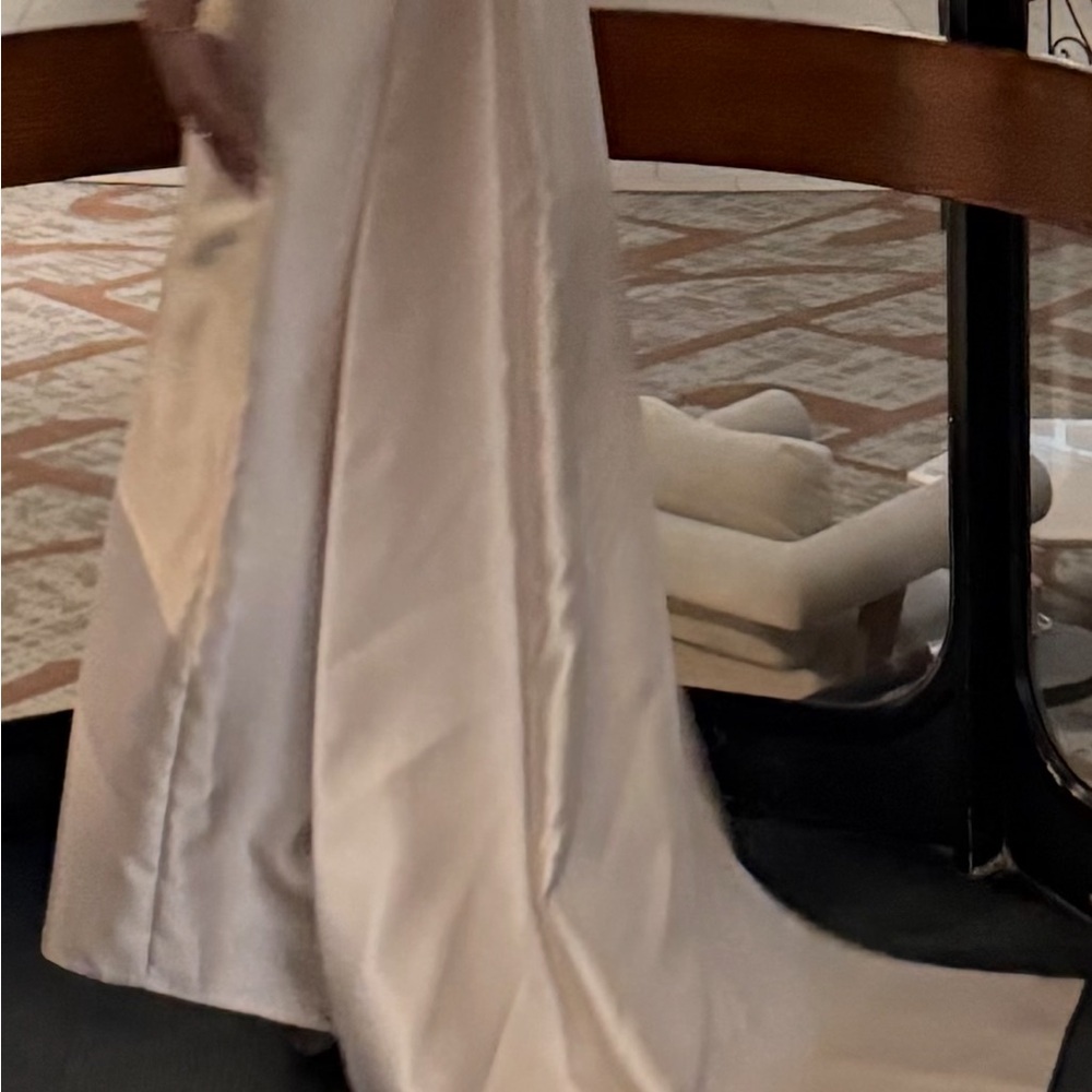 ALFRED SUNG Strapless Cream Gown - Picture 8 of 8